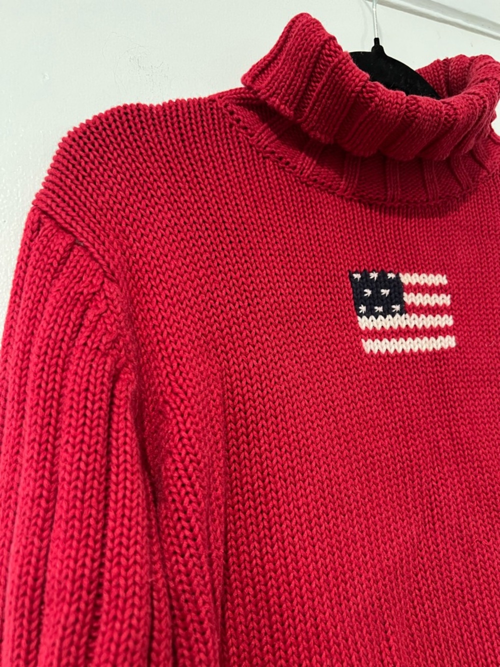 Vintage Sweater with American Flag